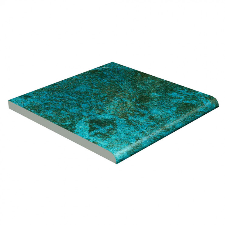 Klinker Ocean Bullnose Grøn Mat 15x15 cm-0